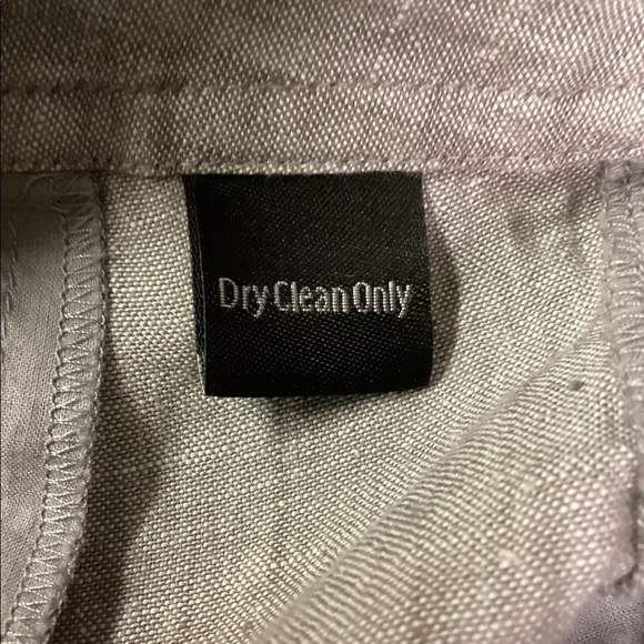 S5A gray 100% linen Bermuda shorts size 14 - Picture 4 of 5